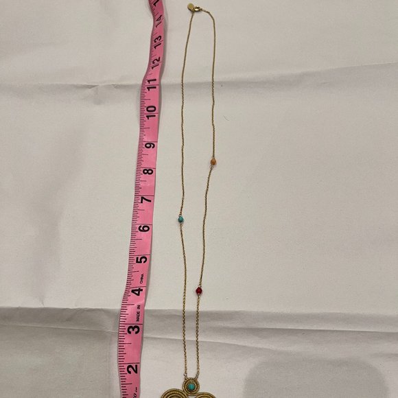 Nugaard Designs Gold wire wrapped necklace with stones - Picture 6 of 9